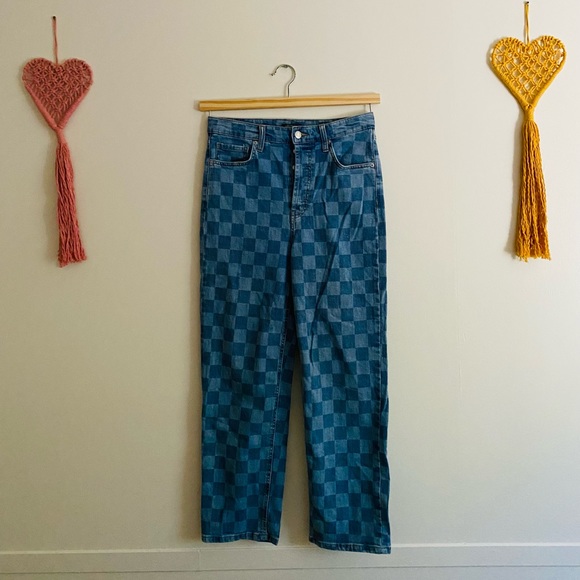 wild fable Denim - ✨Wild Fable Wide Legged High Rise Checkered Jeans | Size 6✨